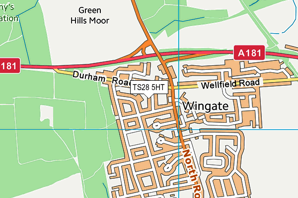 TS28 5HT map - OS VectorMap District (Ordnance Survey)