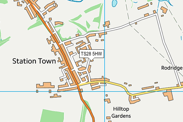 TS28 5HW map - OS VectorMap District (Ordnance Survey)