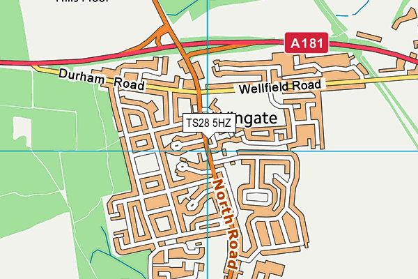 TS28 5HZ map - OS VectorMap District (Ordnance Survey)
