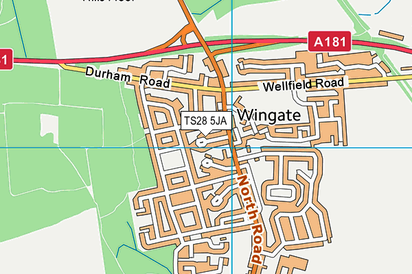 TS28 5JA map - OS VectorMap District (Ordnance Survey)