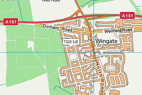 TS28 5JE map - OS VectorMap District (Ordnance Survey)