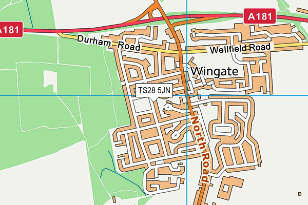 TS28 5JN map - OS VectorMap District (Ordnance Survey)