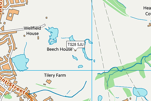 TS28 5JU map - OS VectorMap District (Ordnance Survey)