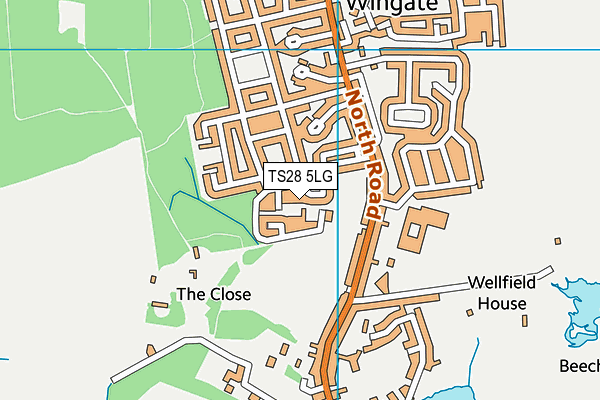 TS28 5LG map - OS VectorMap District (Ordnance Survey)