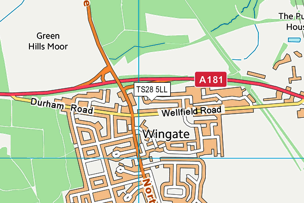 TS28 5LL map - OS VectorMap District (Ordnance Survey)