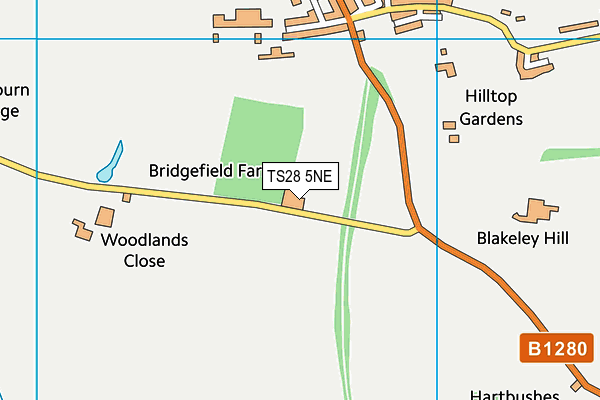 TS28 5NE map - OS VectorMap District (Ordnance Survey)