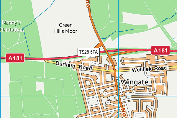 TS28 5PA map - OS VectorMap District (Ordnance Survey)