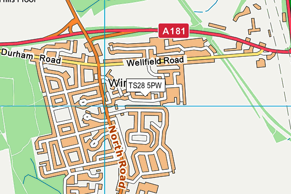 TS28 5PW map - OS VectorMap District (Ordnance Survey)