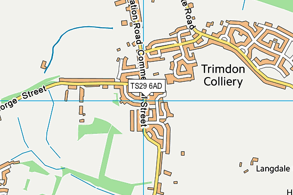 TS29 6AD map - OS VectorMap District (Ordnance Survey)