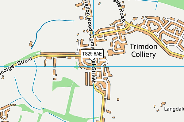 TS29 6AE map - OS VectorMap District (Ordnance Survey)