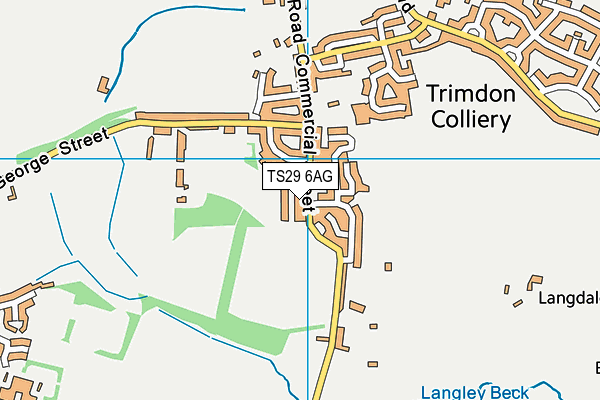 TS29 6AG map - OS VectorMap District (Ordnance Survey)