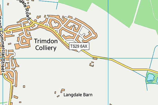 TS29 6AX map - OS VectorMap District (Ordnance Survey)