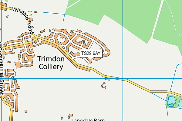 TS29 6AY map - OS VectorMap District (Ordnance Survey)