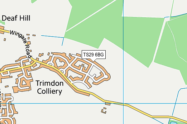 TS29 6BG map - OS VectorMap District (Ordnance Survey)