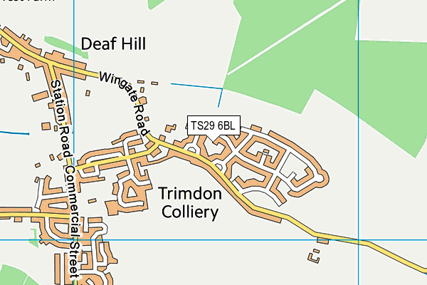 TS29 6BL map - OS VectorMap District (Ordnance Survey)