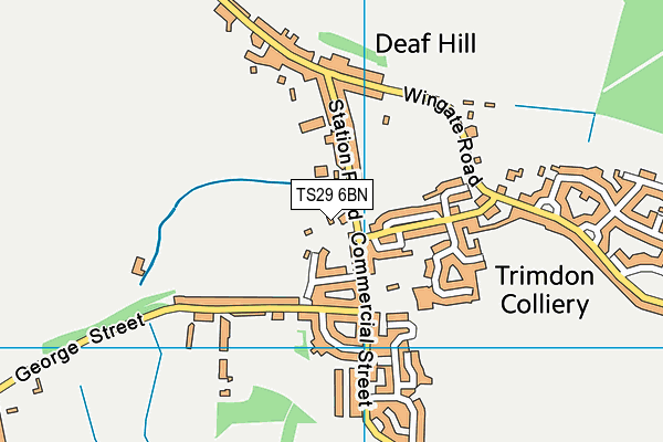 TS29 6BN map - OS VectorMap District (Ordnance Survey)
