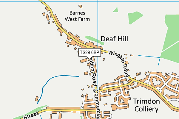 Deaf Hill Primary School map (TS29 6BP) - OS VectorMap District (Ordnance Survey)