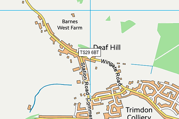 TS29 6BT map - OS VectorMap District (Ordnance Survey)
