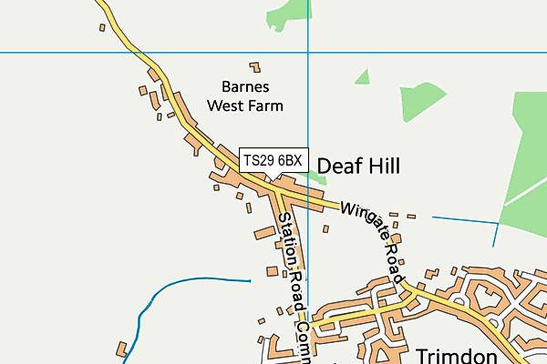 TS29 6BX map - OS VectorMap District (Ordnance Survey)