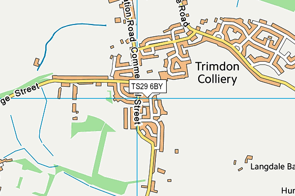 TS29 6BY map - OS VectorMap District (Ordnance Survey)