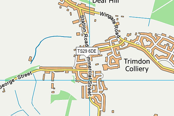 TS29 6DE map - OS VectorMap District (Ordnance Survey)