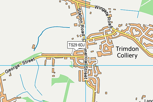 TS29 6DJ map - OS VectorMap District (Ordnance Survey)