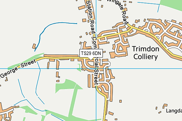 TS29 6DN map - OS VectorMap District (Ordnance Survey)