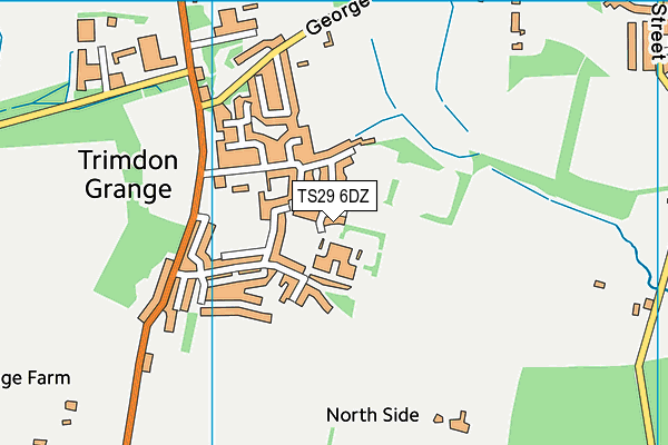 TS29 6DZ map - OS VectorMap District (Ordnance Survey)