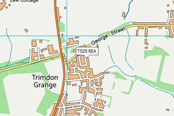 TS29 6EA map - OS VectorMap District (Ordnance Survey)