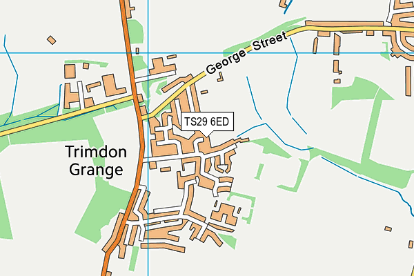 TS29 6ED map - OS VectorMap District (Ordnance Survey)