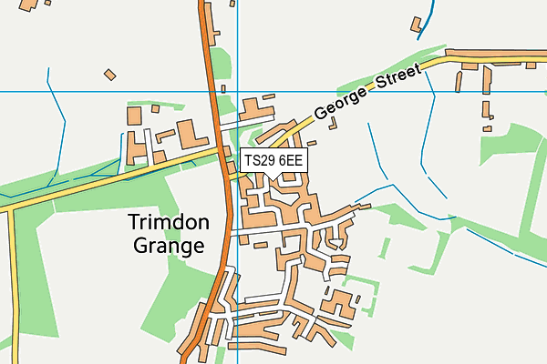 TS29 6EE map - OS VectorMap District (Ordnance Survey)