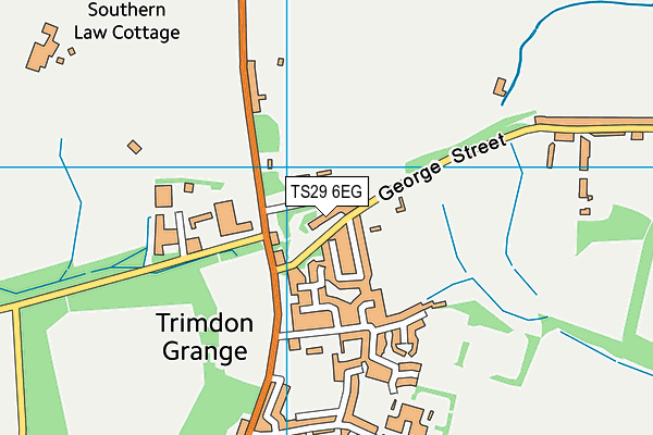 TS29 6EG map - OS VectorMap District (Ordnance Survey)