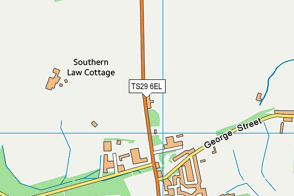 TS29 6EL map - OS VectorMap District (Ordnance Survey)