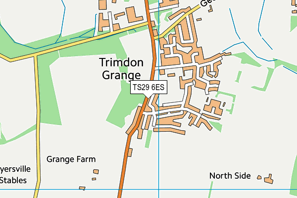 TS29 6ES map - OS VectorMap District (Ordnance Survey)