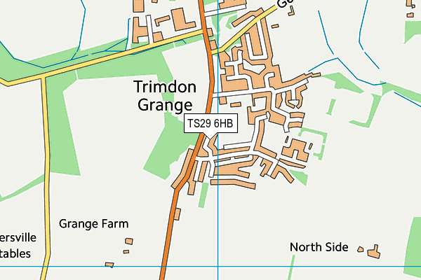 TS29 6HB map - OS VectorMap District (Ordnance Survey)