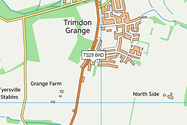 TS29 6HD map - OS VectorMap District (Ordnance Survey)