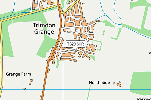TS29 6HR map - OS VectorMap District (Ordnance Survey)