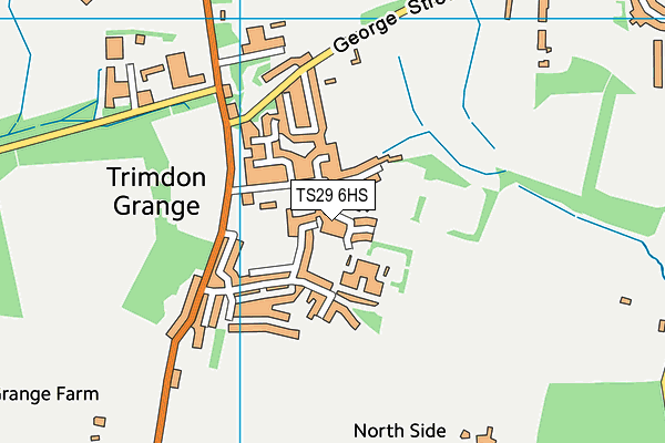 TS29 6HS map - OS VectorMap District (Ordnance Survey)