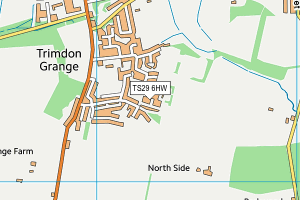 TS29 6HW map - OS VectorMap District (Ordnance Survey)