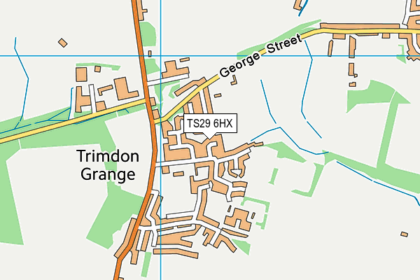 TS29 6HX map - OS VectorMap District (Ordnance Survey)