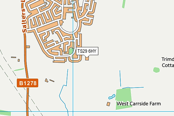 TS29 6HY map - OS VectorMap District (Ordnance Survey)