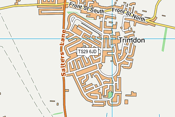 TS29 6JD map - OS VectorMap District (Ordnance Survey)