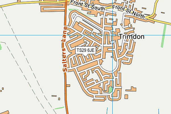 TS29 6JE map - OS VectorMap District (Ordnance Survey)