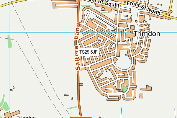 TS29 6JF map - OS VectorMap District (Ordnance Survey)