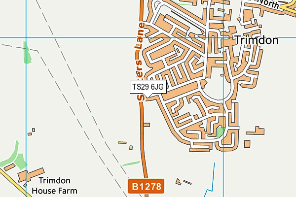 TS29 6JG map - OS VectorMap District (Ordnance Survey)