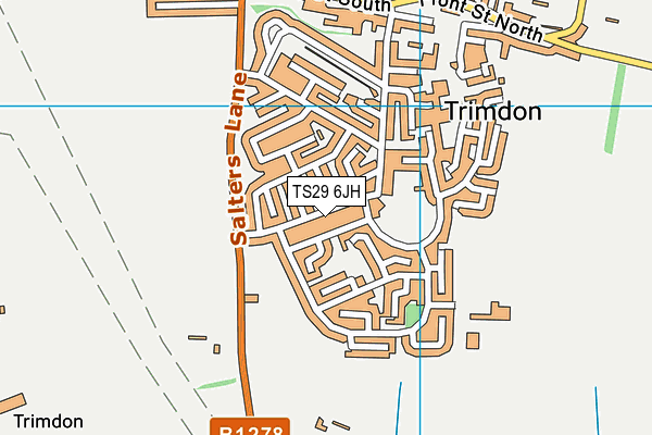 TS29 6JH map - OS VectorMap District (Ordnance Survey)