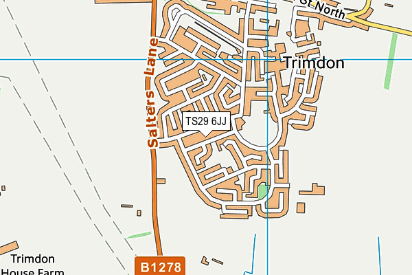 TS29 6JJ map - OS VectorMap District (Ordnance Survey)