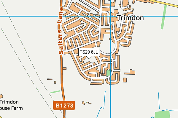TS29 6JL map - OS VectorMap District (Ordnance Survey)
