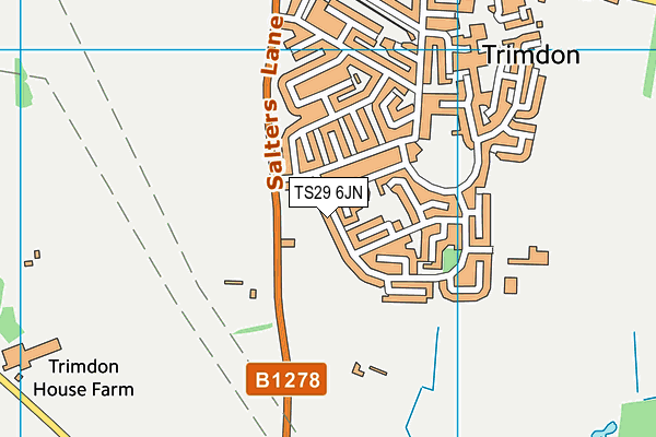 TS29 6JN map - OS VectorMap District (Ordnance Survey)