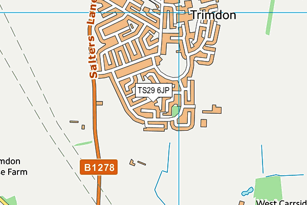TS29 6JP map - OS VectorMap District (Ordnance Survey)